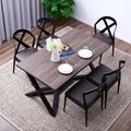 Eetkamerset met tafel en stoelen, kleur grijs