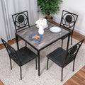 Eetkamerset met tafel en stoelen, kleur grijs