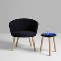 Accentfauteuil met stoffen bekleding, kleur zwart en lichtbruin